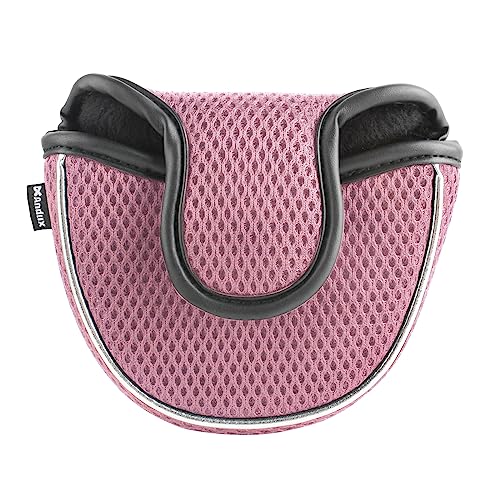 Andux Magnetknopf Putter-Abdeckung Kopfbedeckung für Golfschläger Rosa, Halbkreis Andux Magnetknopf Putter-Abdeckung Kopfbedeckung für Golfschläger Rosa, Halbkreis von Andux