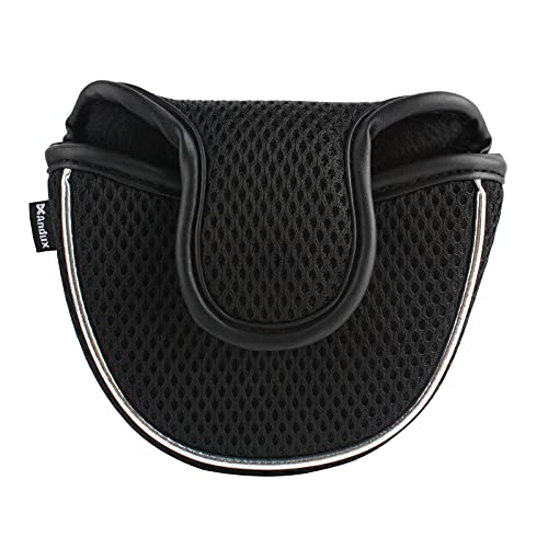 Andux Magnetknopf Putter-Abdeckung Kopfbedeckung für Golfschlägers Schwarz, Halbkreis Andux Magnetknopf Putter-Abdeckung Kopfbedeckung für Golfschlägers Schwarz, Halbkreis von Andux