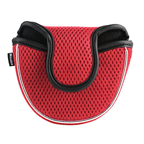 Andux Magnetknopf Putter-Abdeckung Kopfbedeckung für Golfschlägers Rot, Halbkreis Andux Magnetknopf Putter-Abdeckung Kopfbedeckung für Golfschlägers Rot, Halbkreis von Andux