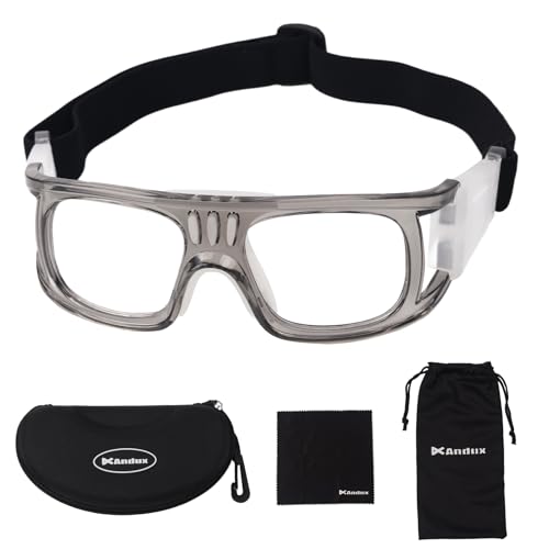 Andux Schutzbrille für Basketball, Fußball, Sport LQYJ-01 (Grau) von Andux