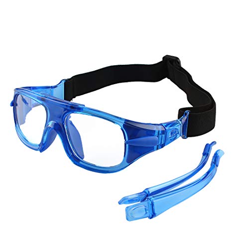 Andux Schutzbrille für Basketballbrillen mit austauschbaren Bügeln LQYJ-03 (Blau) von Andux