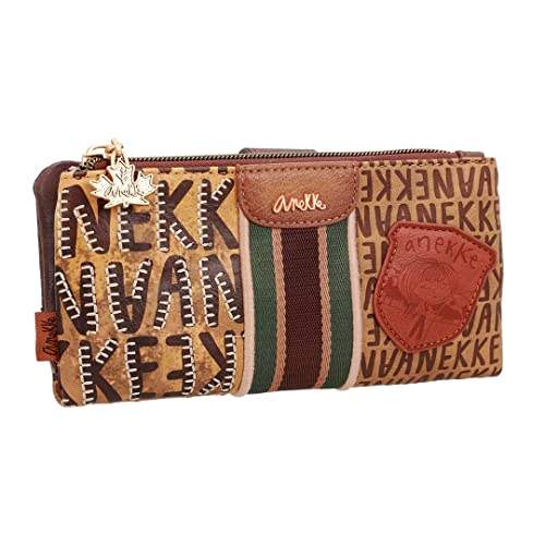 Anekke Kanada Geldbörse 18 cm - Braun, Buchstabenmuster, Damen, Wallet, Münzbeutel Anekke Kanada Geldbörse 18 cm - Braun, Buchstabenmuster, Damen, Wallet, Münzbeutel von Anekke