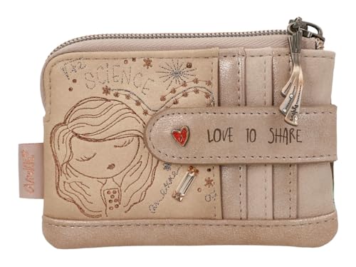 Anekke Damen Hollywood Studio Card Holder Nude, Kartentasche mit Schlüsselring, 4 Kreditkartenfächer, 2 Münzfächer, Polyurethan, Polyester, Cartoon-Muster, Nude-Farbe, 12 x 9 x 2 cm Anekke Damen Hollywood Studio Card Holder Nude, Kartentasche mit Schlüsselring, 4 Kreditkartenfächer, 2 Münzfächer, Polyurethan, Polyester, Cartoon-Muster, Nude-Farbe, 12 x 9 x 2 cm von Anekke