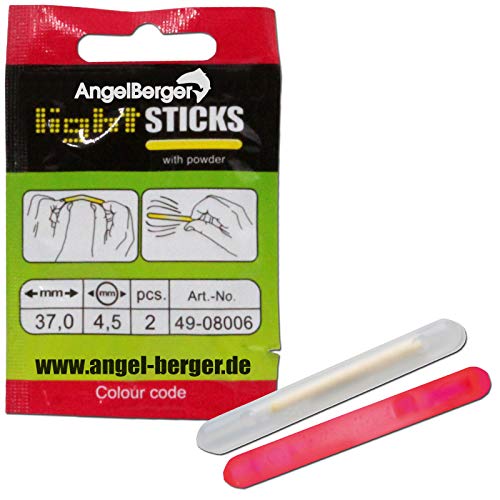 Angel-Berger 2 Knicklichter super hell Größen (Rot, 4,5mm) von Angel-Berger