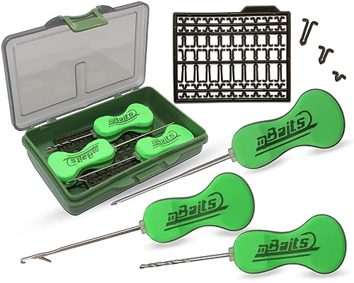 Angel-Berger Magic Baits Boilie Needle Set in Box with Boilie Stops Boilienadel Boiliestopper Carp tool von Angel-Berger