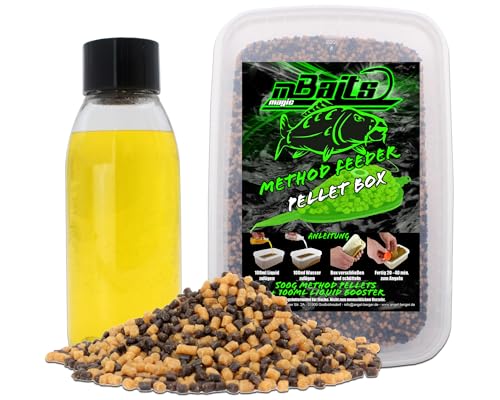 Angel-Berger Magic Baits Method Feeder Pellet Box Pellet Set (Captain Banana, 500g) von Angel-Berger