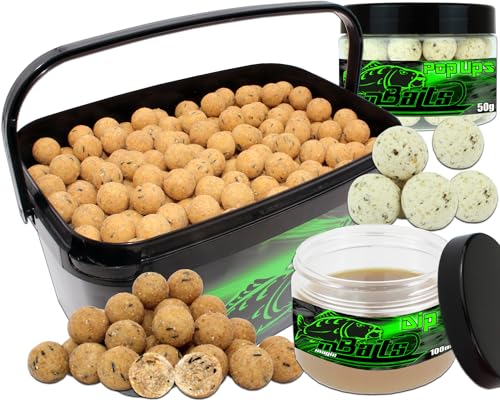 Angel-Berger Magic Baits Session Set Boilies Pop Ups Dip Karpfenköder Boilieset (Vanille, 20mm) von Angel-Berger