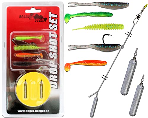 Angel-Berger Wild Devil Baits Drop Shot Set DropShot Monatage Ready2Fish Drop Shot Rig Blei Gummifische Barsch Angel-Berger Wild Devil Baits Drop Shot Set DropShot Monatage Ready2Fish Drop Shot Rig Blei Gummifische Barsch von Angel-Berger