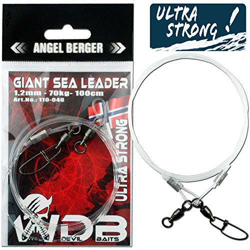 Angel-Berger Wild Devil Baits Giant Sea Leader Hard Mono Vorfach Meeresvorfach Pilkvorfach von Angel-Berger