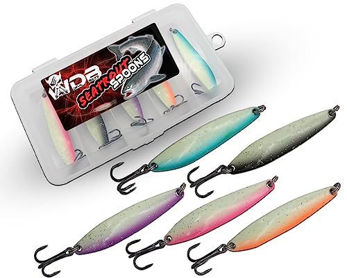 Angel-Berger Wild Devil Baits Meerforellenblinker in Box Meerforellenköder Seatrout Lures Spoons von Angel-Berger