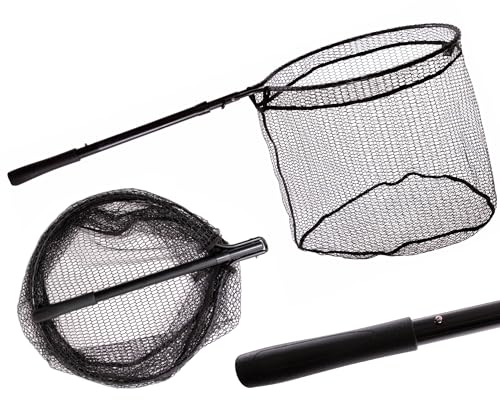 Wild Devil Baits Automatic Landing Net Einhand Spinn Kescher Raubfischkescher Faltbar Gummiert von Angel-Berger