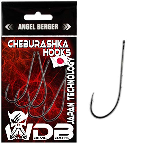 Wild Devil Baits Cheburashka Hooks 5 Stück Einzelhaken Jighaken Angelhaken (3/0) von Angel-Berger