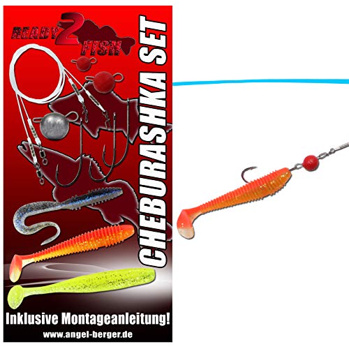 Wild Devil Baits Cheburashka Set Barsch Zander Gummifisch Ready2Fish Angelset von Angel-Berger