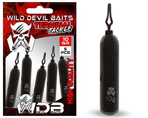 Wild Devil Baits Drop Shot Blei Stabblei Dropshot Fishing Sinkers Finesse Lead Angelblei Angelzubehör (10g / 5 Stück) von Angel-Berger