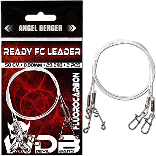 Wild Devil Baits Ready FC Leader Fluorocarbon Vorfach 50cm (0,35mm) von Angel-Berger