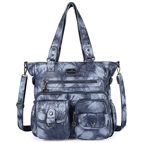 Angel Kiss Handtasche Damen Schultertasche Multifunktionale Umhängetaschen Gewaschenes Veganes Leder Wasserdicht mit Reißver Schlusstaschen Angel Kiss Handtasche Damen Schultertasche Multifunktionale Umhängetaschen Gewaschenes Veganes Leder Wasserdicht mit Reißver Schlusstaschen von Angel Kiss