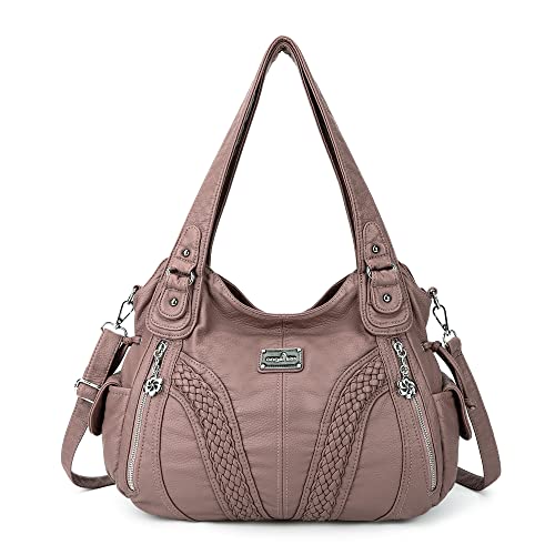AngelKiss Handtasche Damen Schultertasche Multifunktionale Umhängetaschen Wasserdicht PU Veganes Leder mit Reißver Schlusstaschen AngelKiss Handtasche Damen Schultertasche Multifunktionale Umhängetaschen Wasserdicht PU Veganes Leder mit Reißver Schlusstaschen von Angel Kiss