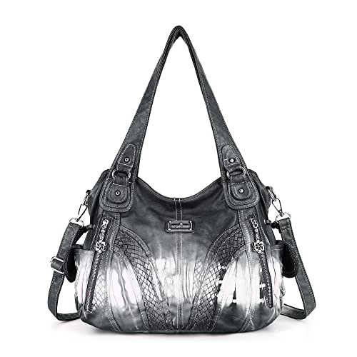 AngelKiss Handtasche Damen Schultertasche Multifunktionale Umhängetaschen Wasserdicht PU Veganes Leder mit Reißver Schlusstaschen AngelKiss Handtasche Damen Schultertasche Multifunktionale Umhängetaschen Wasserdicht PU Veganes Leder mit Reißver Schlusstaschen von Angel Kiss