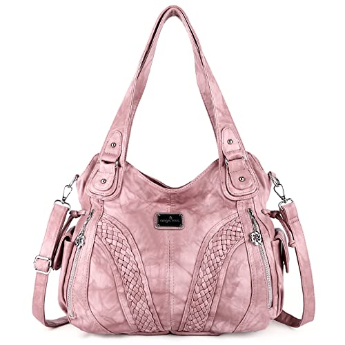 angel kiss Handtasche Damen Schultertasche Multifunktionale Umhängetaschen Wasserdicht PU Veganes Leder mit Reißver Schlusstaschen… von Angel Kiss