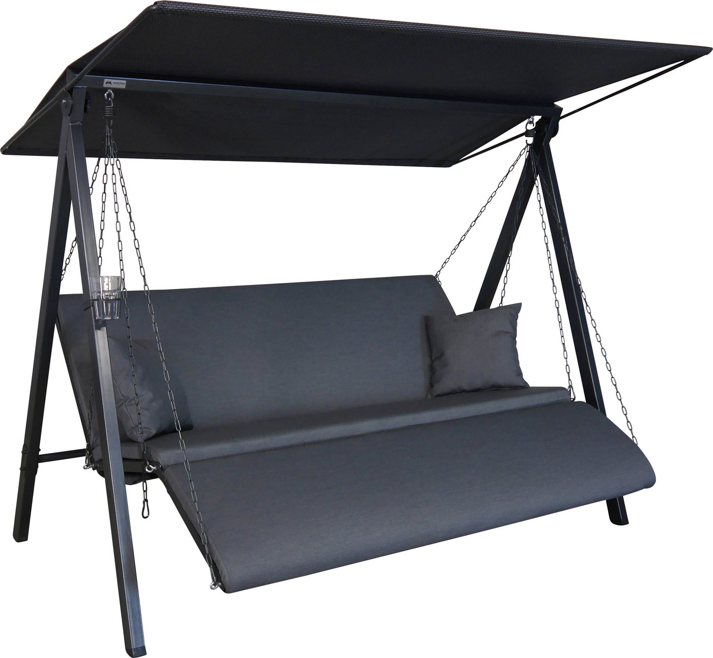 Angerer Freizeitmöbel Hollywoodschaukel Lounge Zip anthrazit, 3-Sitzer, Bettfunktion, wetterfest Angerer Freizeitmöbel Hollywoodschaukel Lounge Zip anthrazit, 3-Sitzer, Bettfunktion, wetterfest von Angerer Freizeitmöbel