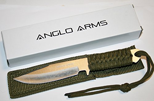 Anglo Arms Geschnürtes Messer mit Scheide, Grün, 17,8 cm Anglo Arms Geschnürtes Messer mit Scheide, Grün, 17,8 cm von Anglo Arms