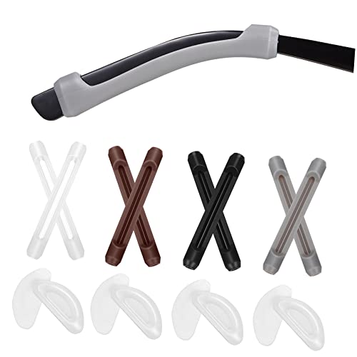 Angoily 24 Paare Nasenpads Bügelspitzen für Brillen Zubehör Greifer Aufheller glasses nose grip nasenpad für brillen schnapsgläser Nasenpolster aus Glas selbstklebendes Nasenpad Kieselgel von Angoily