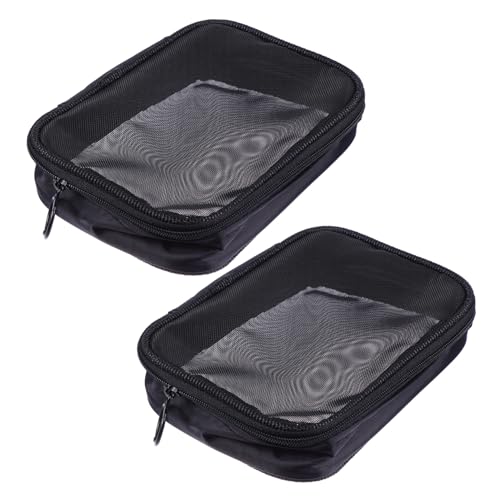 Angoily 2st Mesh Kosmetiktasche, Durchsichtige Kosmetiktaschen, Kleine Mesh Reise Kulturtasche Mit Reißverschluss für Reisen Flugzeug Angoily 2st Mesh Kosmetiktasche, Durchsichtige Kosmetiktaschen, Kleine Mesh Reise Kulturtasche Mit Reißverschluss für Reisen Flugzeug von Angoily