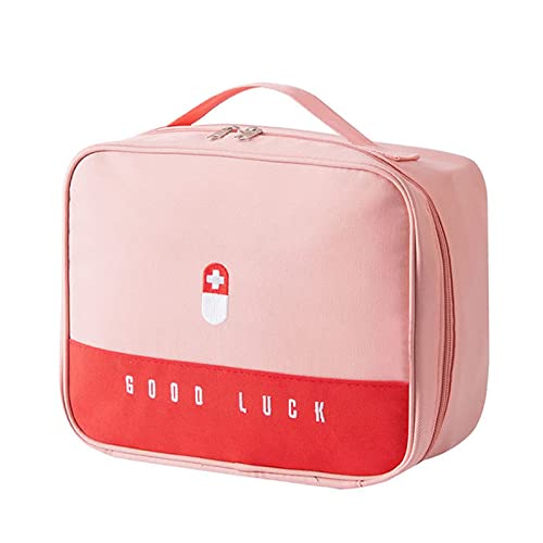 Medikamententasche Reise Reiseapotheke - First Aid Kits - Behandlung Bag für Home Office Schule Outdoor Camping Reiseapotheke Tasche (Rosa) von Anicy