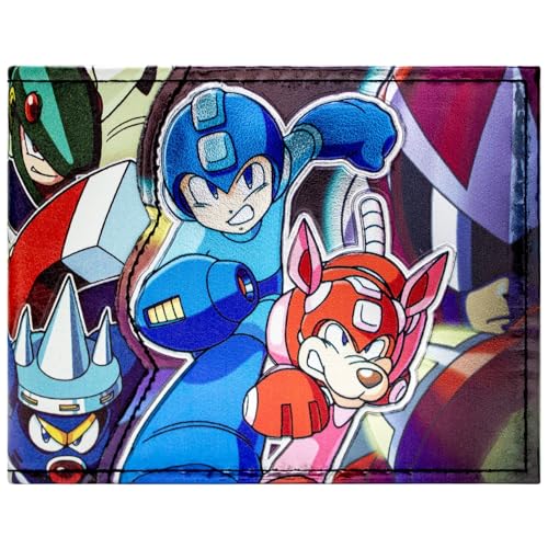 Mega Man Collection The End of Dr. Wily? Geldbörse/Geldbeutel Bi-Fold ID & Kartenhalter, Blau von Animation