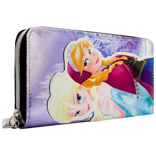 Animation Queen ELSA & Princess Anna Sisters Let It Go Portemonnaie Clutch Münzfach & Kartenhalter, Lila, 50116 von Animation