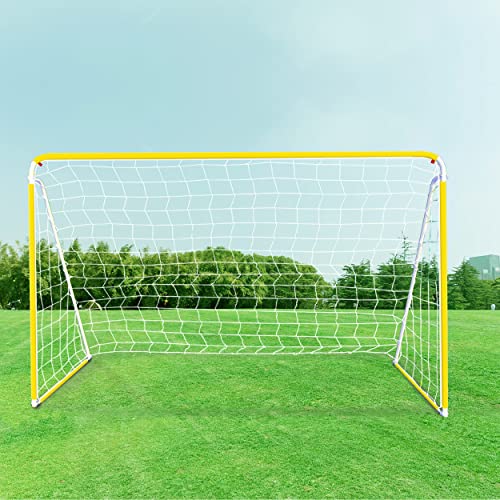Anivia Kinder-Fußballtor, 1.8 x 1.2 m Tragbares Fußballtor, Torpfosten für den Garten, Fußballtor mit Metallrahmen – für Hinterhof, Garten, Outdoor Anivia Kinder-Fußballtor, 1.8 x 1.2 m Tragbares Fußballtor, Torpfosten für den Garten, Fußballtor mit Metallrahmen – für Hinterhof, Garten, Outdoor von ANIVIA