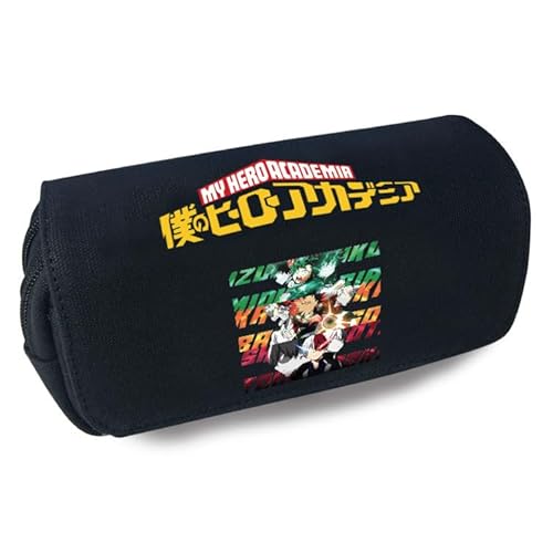 Anjinguang My Hero Academia Federmäppchen, Anime MHA Federmäppchen, großer Doppelreißverschluss, Segeltuch, Stifteetui, Kinder, Schule, Schreibwaren, Aufbewahrungstasche, Stiftebox für Studenten, Anjinguang My Hero Academia Federmäppchen, Anime MHA Federmäppchen, großer Doppelreißverschluss, Segeltuch, Stifteetui, Kinder, Schule, Schreibwaren, Aufbewahrungstasche, Stiftebox für Studenten, von Anjinguang