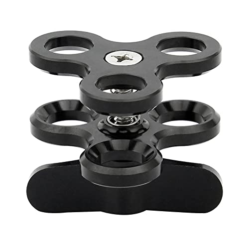 Anlayliay Kugelklemme 3 LöCher Tauchlampen Arm Ball Butterfly Clip Halterung für Action Kamera Taschenlampenstativ, Schwarz Anlayliay Kugelklemme 3 LöCher Tauchlampen Arm Ball Butterfly Clip Halterung für Action Kamera Taschenlampenstativ, Schwarz von Anlayliay