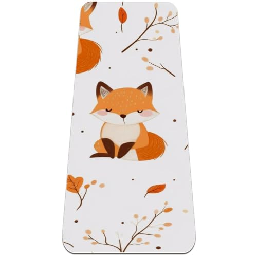 Fox Herbst-Yogamatte, rutschfest, 6 mm dick, Fitness-Matte für Damen, Workout-Matten für Zuhause, Hot Yoga, Pilates und Bodentraining, (L x B): 183 x 61 cm von Anna Cowper