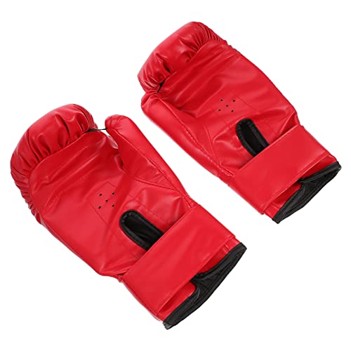 Anneome 1 Paar Dicke Boxhandschuhe Kampfhandschuhe Muay-Thai-Handschuhe Sparring-Handschuhe Fitness Handschuhe fitnesshandschuhe tragbare Thai-Handschuhe thailändische Handschuhe Pu rot von Anneome