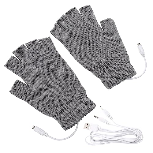 Anneome 1 Paar USB Beheizbare Handschuhe Arbeitshandschuhe Skihandschuhe Herren Thermische Fäustlinge USB Beheizter Handschuh Beheizter Fäustling Sporthandschuhe Winddichte Handschuhe Garn von Anneome