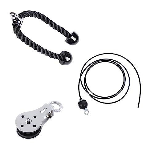 Anneome 1 Satz Rolle Drahtseil Professionelle Kabelweiche Crossover Für Fitnesskabel Kabelmaschine Crossover-Kabel Praktische Stahlrolle Wandrolle Fitness-anschlusskabel Plastik Black von Anneome