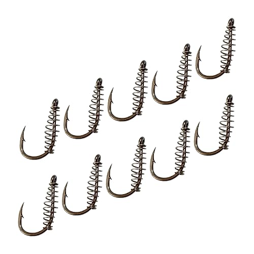 Anneome 10 Stück Angelhaken Süßwasser High-Carbon Stahl Feder Angelhaken Karpfenangeln Köder Haken Tragbares Angelwerkzeug Silber Farbe Anneome 10 Stück Angelhaken Süßwasser High-Carbon Stahl Feder Angelhaken Karpfenangeln Köder Haken Tragbares Angelwerkzeug Silber Farbe von Anneome
