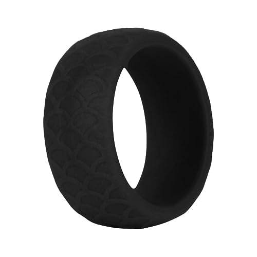 Anneome 1stk Sportlicher Fingerring Outdoor-sportringe Fischschuppen-texturringe Anruf Fingerring Für Den Sport Silikon-gelenkring Fingerring Aus Silikon Black von Anneome