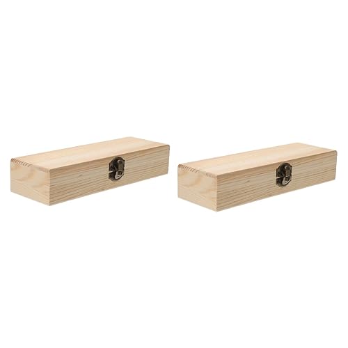 Anneome 2 Stück Box Holz Bleistift Box Große Kapazität Lagerung Für Jungen Und Mädchen Künstlerbedarf Anneome 2 Stück Box Holz Bleistift Box Große Kapazität Lagerung Für Jungen Und Mädchen Künstlerbedarf von Anneome