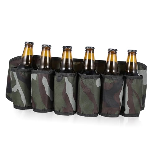 Anneome 2St Bauchtasche biergurt Biergürtel Outdoor Getränkehalter Bierhalfter Reise Gürteltasche Bierhalter Hüfttasche für unterwegs Herrengürtel Gürtelschlaufen für Bierdosenhalter Green von Anneome