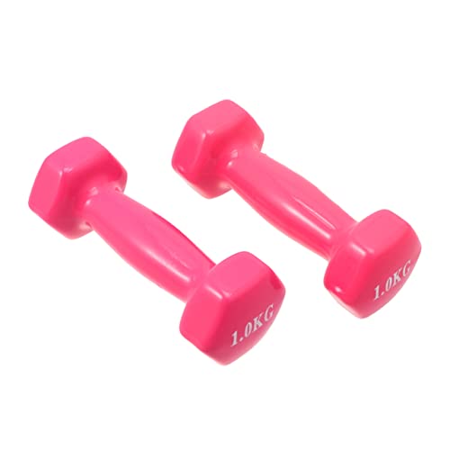 Anneome 2St weibliche Hantel Trainingsgeräte Fitnessgeräte Glocke Hanteln für Frauen Handhantelgewichte fitness hanteln fitness-hanteln rutschfeste Hantel Handgewichte Rosa von Anneome