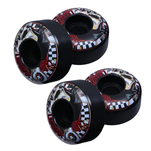 Anneome 4 Stück Schädel-Skateboardräder Skateboarden Skateboardrad mit hoher Härte Scooter-Rad Skateboard zubehör Scooter Wheels Skateboard-Räder Skateboard-Rad mit hoher Belastbarkeit Pu von Anneome