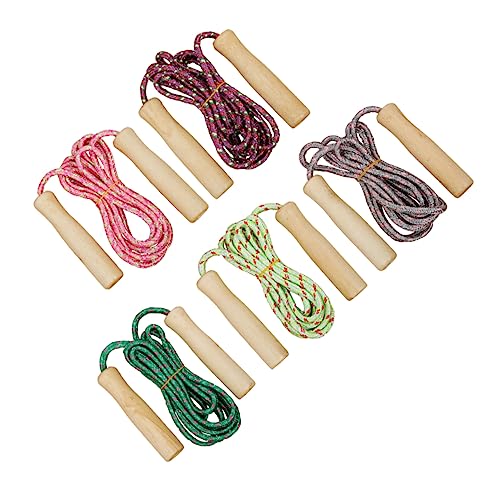 Anneome 5 Stücke Holzgriff Springseil für Übung Fitness Ausrüstung Jungen und Mädchen Leichte Übung Seile Anneome 5 Stücke Holzgriff Springseil für Übung Fitness Ausrüstung Jungen und Mädchen Leichte Übung Seile von Anneome