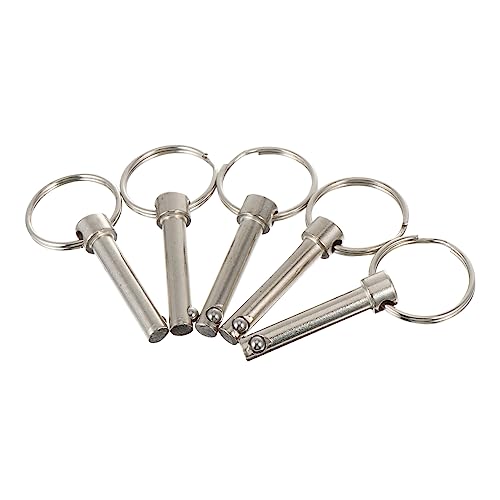 Anneome 5St Ringstift Hebehaken Hardware für Bootsdecks aufbewahrungsdose aufbwahrungs-Box Schiffsbau Stift für Bimini-Tops aus Kohlenstoffstahl Sicherungsstift aus Kohlenstoffstahl Silver von Anneome