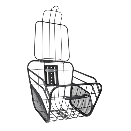 Anneome Elektrischer Umklappbarer Fahrradkorb Für Vorne Schwarz Mit Abdeckung Für Sichere Aufbewahrung Beim Radfahren Ideal Für EBikes Und Gravel Fahrräder Leicht Montierbar Und von Anneome