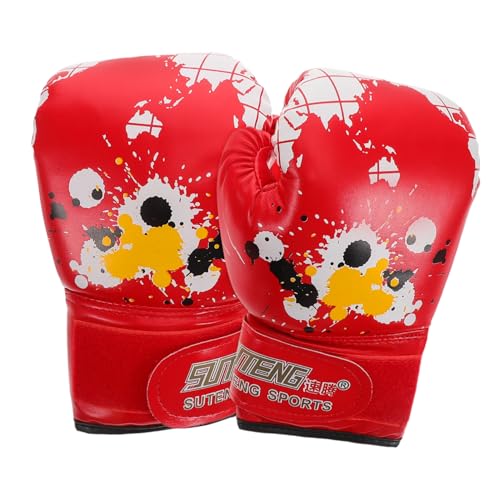 Anneome Kinder Mädchen Boxhandschuhe Jungen Pu Schwamm Jugend Boxtraining Handschuhe Für Kinder Boxsack Kickboxen Thai Handschuhe MMA Training Sparring Handschuhe von Anneome