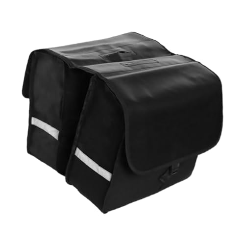 Anneome Koffer reflektierende Tasche große Tasche Aufbewahrungstasche für -Fahrräder Fahrradtasche für hinten Fahrradtasche mit großen Fächern Fahrradtaschen PVC-Druck Klemmen Black von Anneome