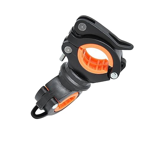 Anneome Lichthalterung Für Mountainbikes Universal Fahrradlampenhalter Schwarz Und Orange Fester Clip Zubehör Für Taschenlampen Stabiler Ständer Für Sicheres Fahren Bei Dunkelheit von Anneome