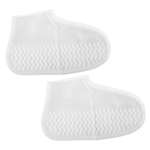 Anneome Schuhe Decken silikon schuhüberzieher silikon uberziehschuhe Größe S Schuhüberzug Wiederverwendbare Regensocken Überschuhe für kinder Überschuhe aus Silikon Schuhschutz Weiß von Anneome